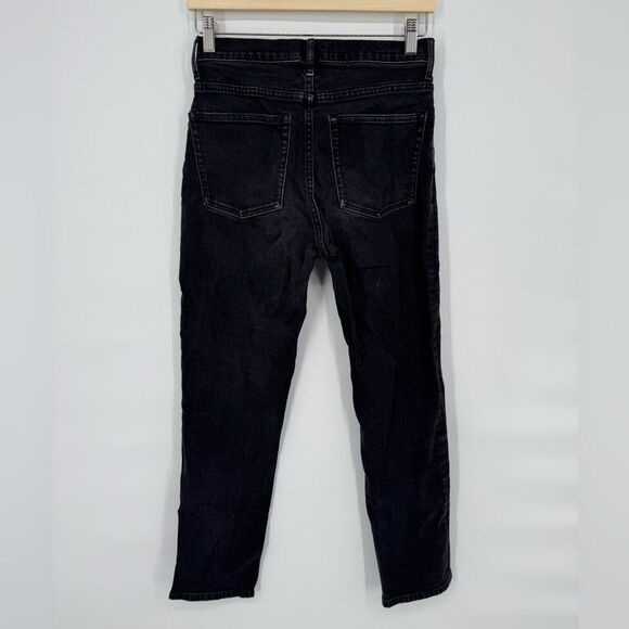 Everlane The High Rise Straight Black Jeans Women's Size 27 Regular - Picture 3 of 7